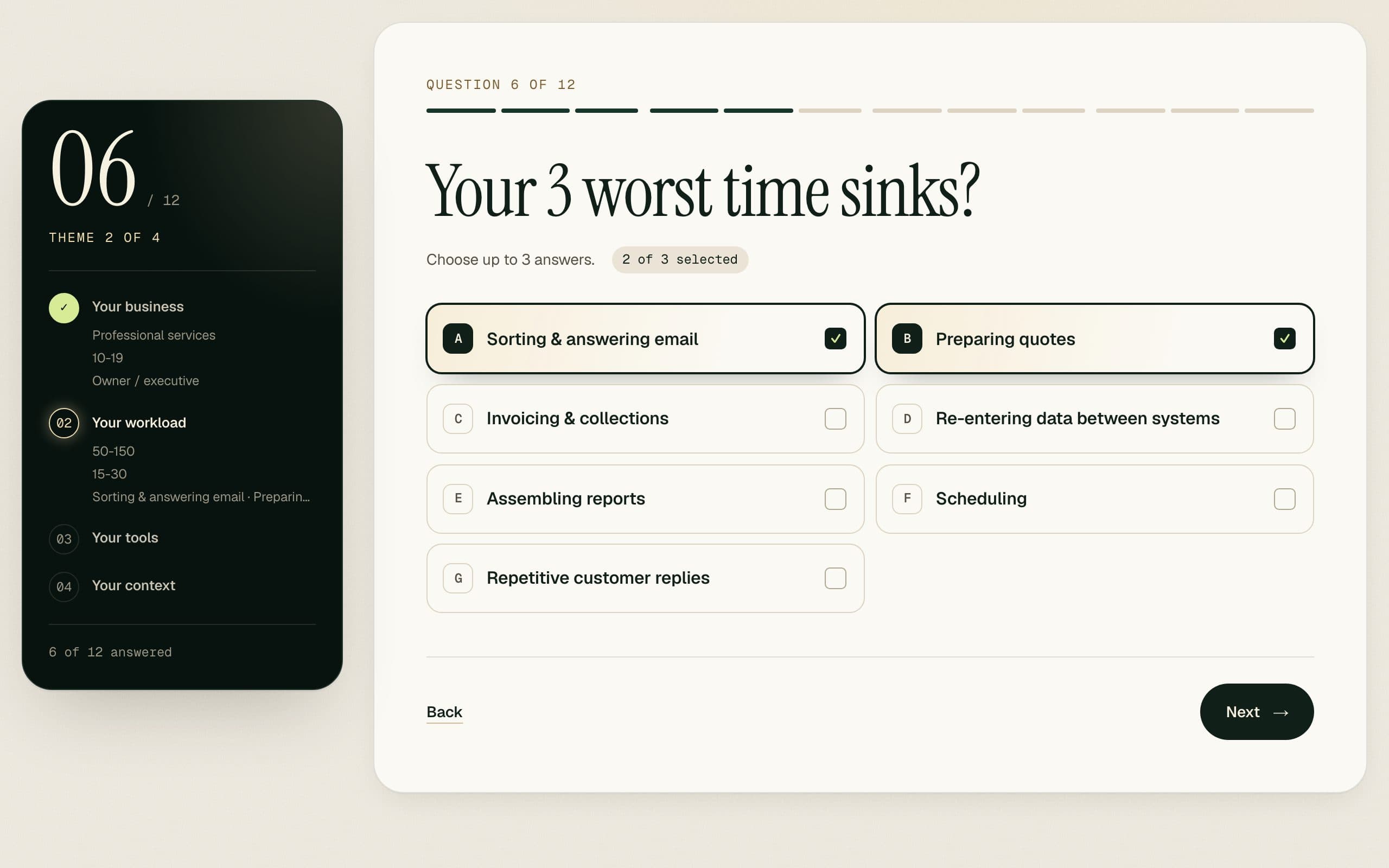 Preview of the Lucarne self-assessment